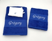 Serviette de toilette brodée