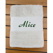 Serviette de toilette brodée