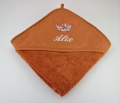 Cape de bain couleur avec motif en liberty