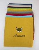 Serviette de table et sac assorti