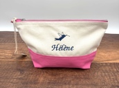 Trousse de toilette bicolore personnalisée avec motif A37
