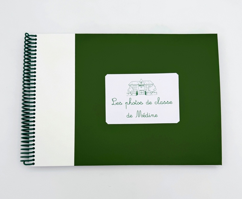 Album photos de classe bicolore Vert et blanc