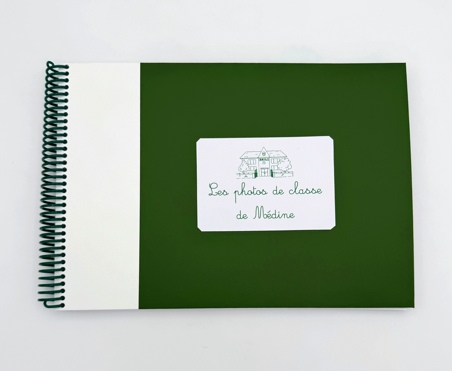 Album photos de classe bicolore Vert et blanc