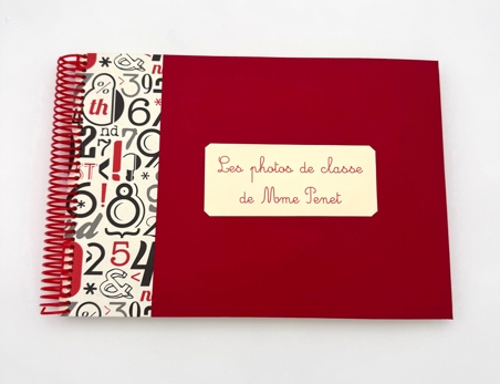 Album enseignant rouge et alphabet et chiffre
