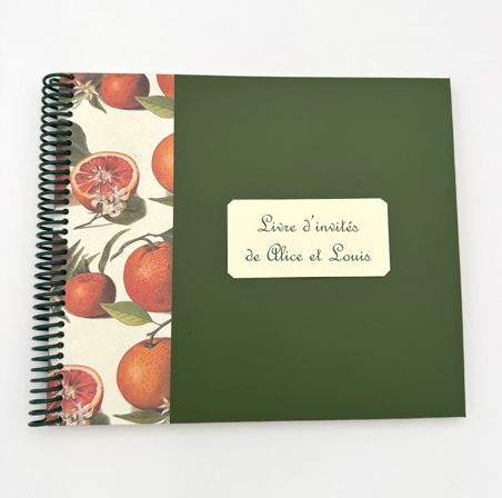 Livre des invités Vert et oranges