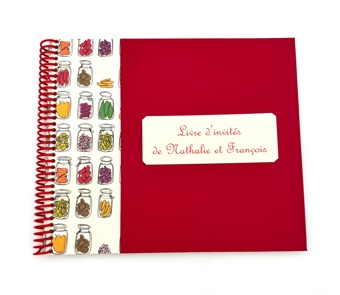 Livre des invités Rouge et concerves