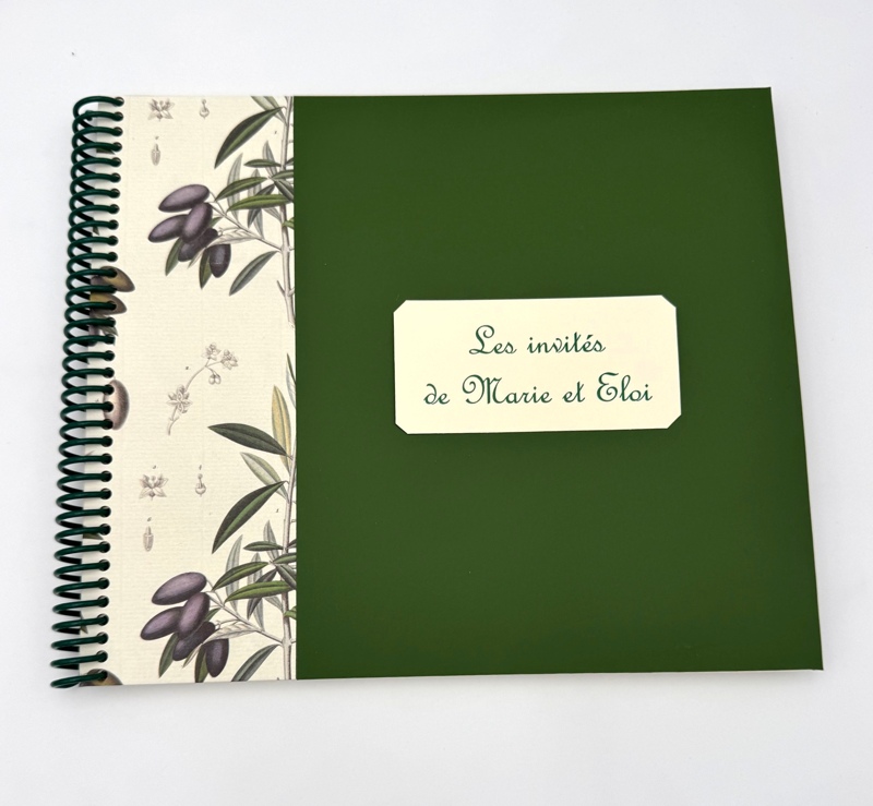 Livre des invités Vert et Olives