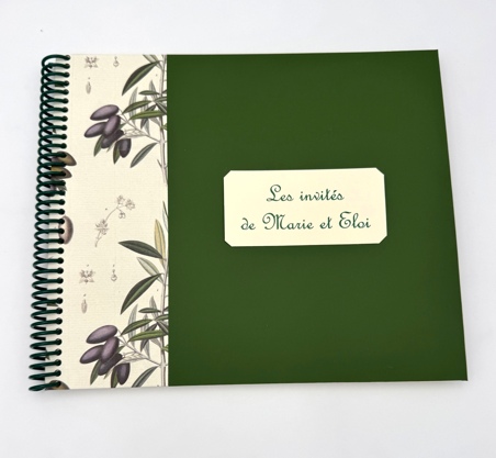 Livre des invités Vert et Olives