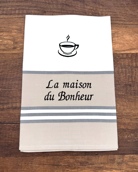 Torchon à rayures personnalisé avec motif
