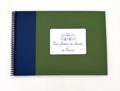 Album photos de classe bicolore vert foncé et bleu