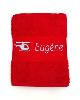 Serviette de toilette personnalisée avec Hélicoptère