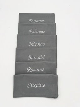 Ensemble de 6 Serviettes de table (made in France)