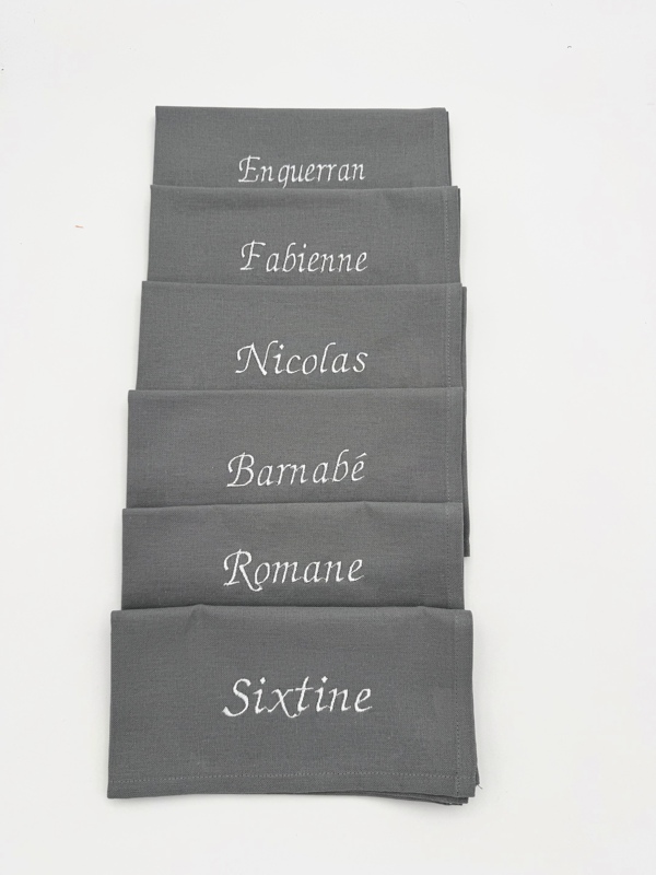 Ensemble de 6 Serviettes de table (made in France)