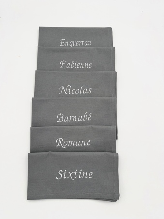 Ensemble de 6 Serviettes de table (made in France)