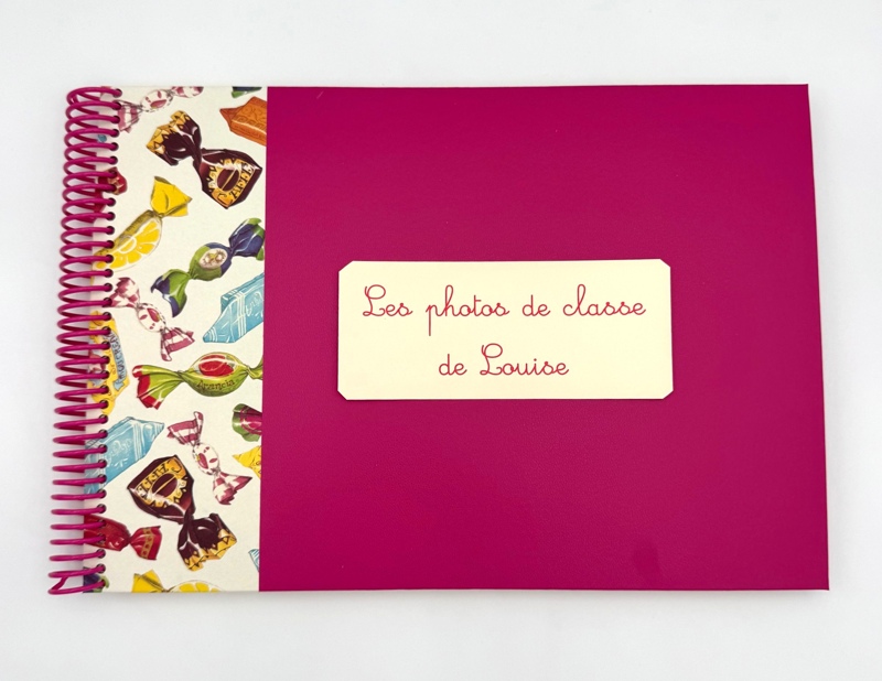 Album photos de classe Fuchsia et bonbons