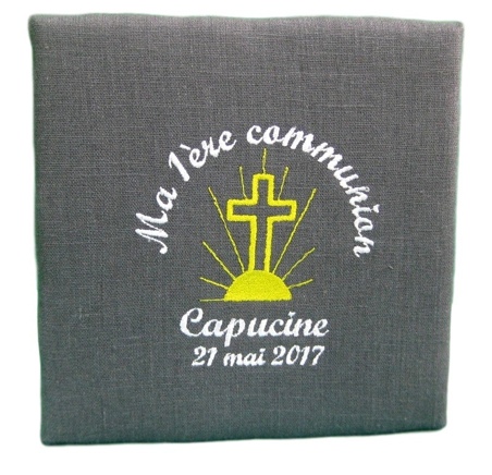 Cadre prénom croix et soleil