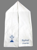 Etole écharpe de baptême personnalisée