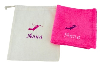Serviette de table microfibre et petit sac