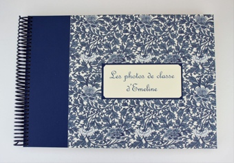 Album pour photos de classe liberty bleu tranche bleue
